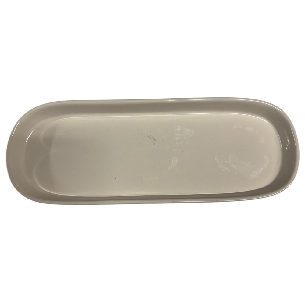 Rea Dunn Plant Tray Decorative‎ Plate Long Narrow Centerpiece Table Decor Beige